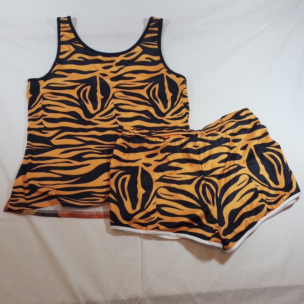 Tiger Print‎ Tank Top and Shorts Set Loungewear Activewear XL - Picture 5 of 8